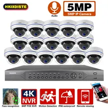 

Motion Detect 16CH 5MP POE NVR Kit AI Camera Face Detect Audio Dome Indoor Waterproof Security IP Camera Video Surveillance set