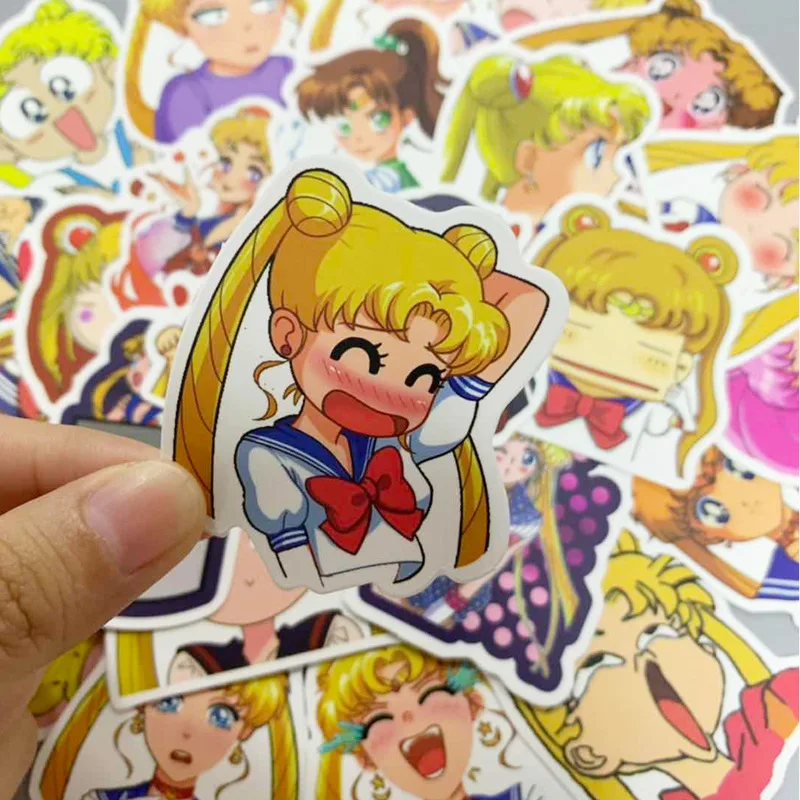 50-pcs-pack-Sailor-Moon-Cartoon-Bullet-Journal-Adhesive-Stickers-DIY-Decoration-Diary-Stationery-Stickers-Children (3)