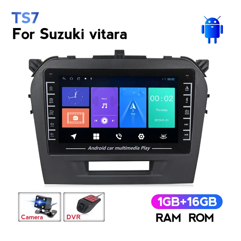 Автомагнитола 1280X720 IPS Android мультимедийный видеоплеер навигация GPS No 2 Din DVD для Suzuki