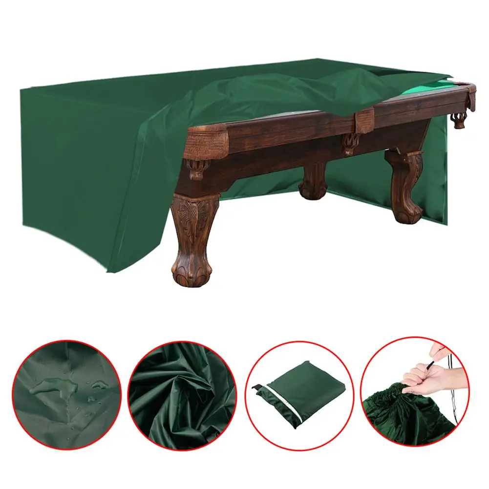

Billiard Table Dust Cover 210D Oxford Dustproof Waterproof Outdoor Full Pool Solid With Drawstring 7FT Billiard Table Protector