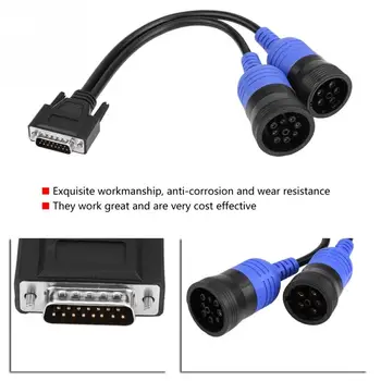

Truck Diagnose Interface 6 Pin and 9 Pin Adapter for NEXIQ 125032 USB Link Diesel