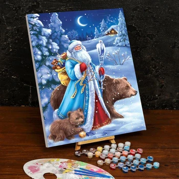 

Painting by numbers on canvas with stretcher "Santa Claus" 40 × 50 cm