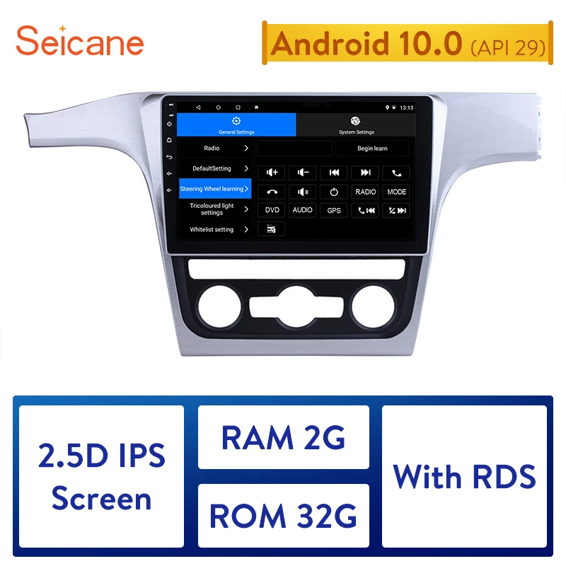 Автомагнитола Seicane 10 1 дюйма Android 0 GPS-навигация для VW Volkswagen Passat HD 1024*600 сенсорный
