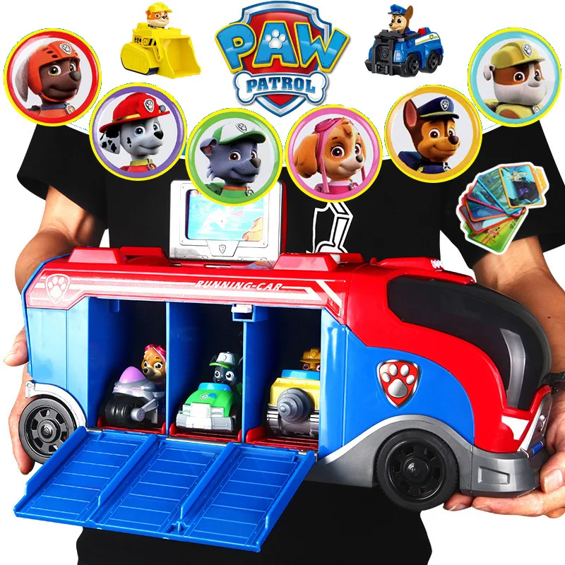 Paw patrol собака patrulha canina музыкальная база автобус скользящая собака Спасательная команда набор игрушек экшн-фигурка модель детских игрушек рождественские подарки