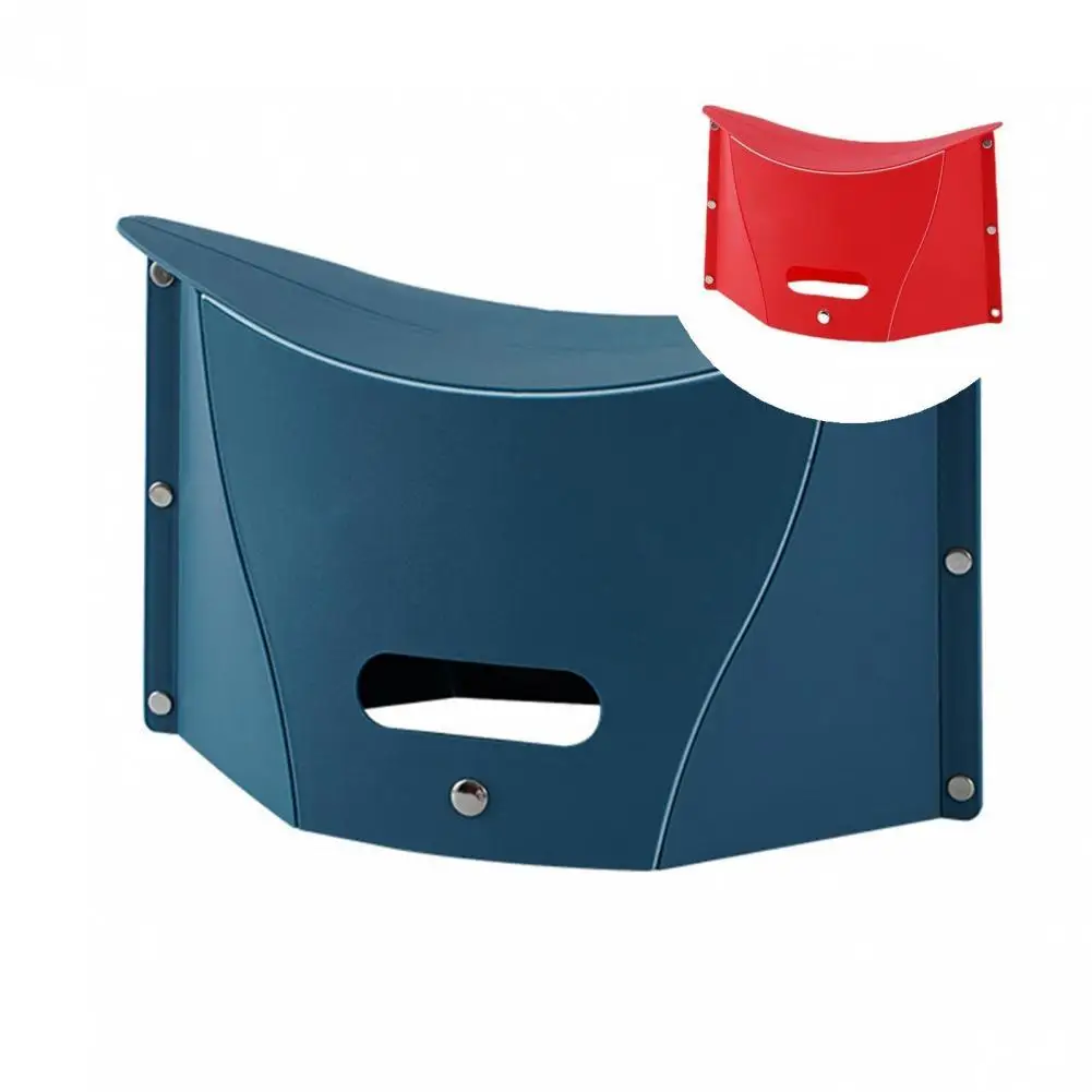Folding Stool Plastic Storage Stool Retractable Stylish Brief Simple Design Collapsible Portable