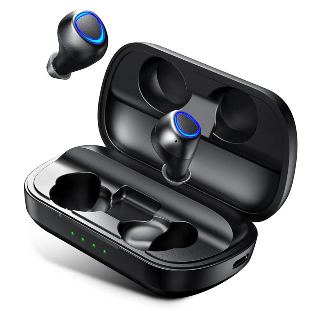 TYPE-C интерфейс TWS Беспроводная Спортивная Bluetooth 5,0 гарнитура стерео Бас Игровые наушники с микрофоном 2600 мАч Мобильная зарядная коробка
