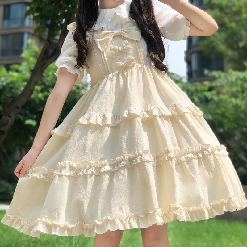 Japanese Vittoria Vintage Lolita Jsk Dress Women Elegant Princess suspender Jsk Dresses Girls Kawaii Daily Party Cute Vestidos
