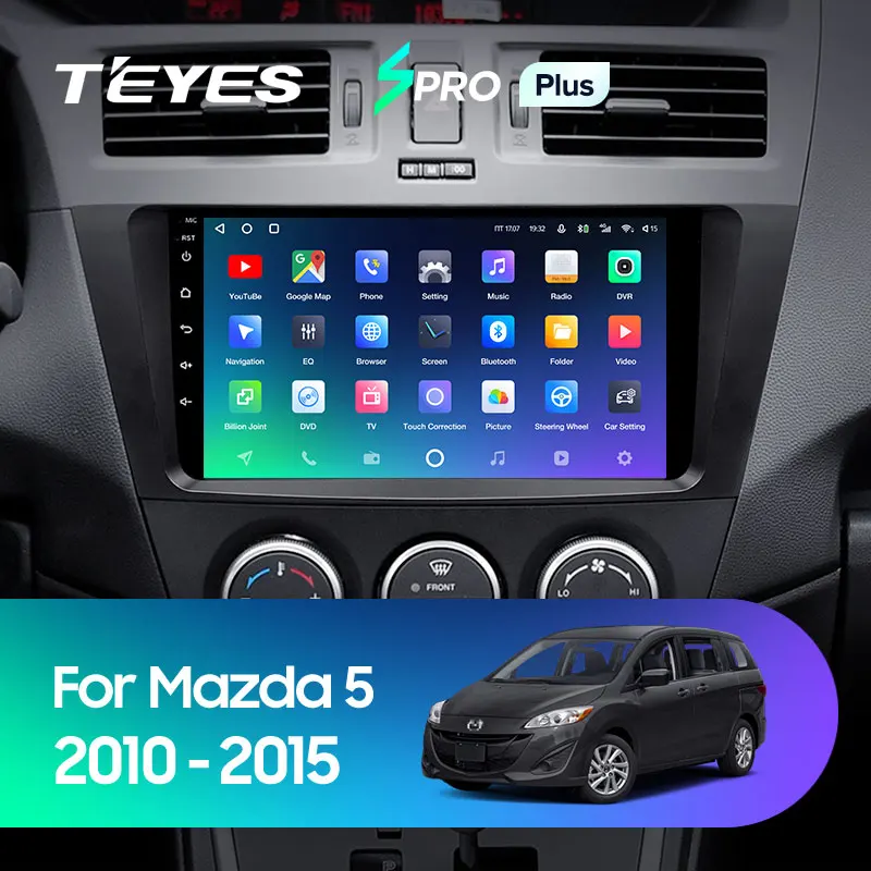 TEYES SPRO Plus Штатная магнитола For Мазда 5 3 CW Mazda 2010 2015 Android 10 до 8 ЯДЕР 4 + 64ГБ 32EQ DSP 2DIN