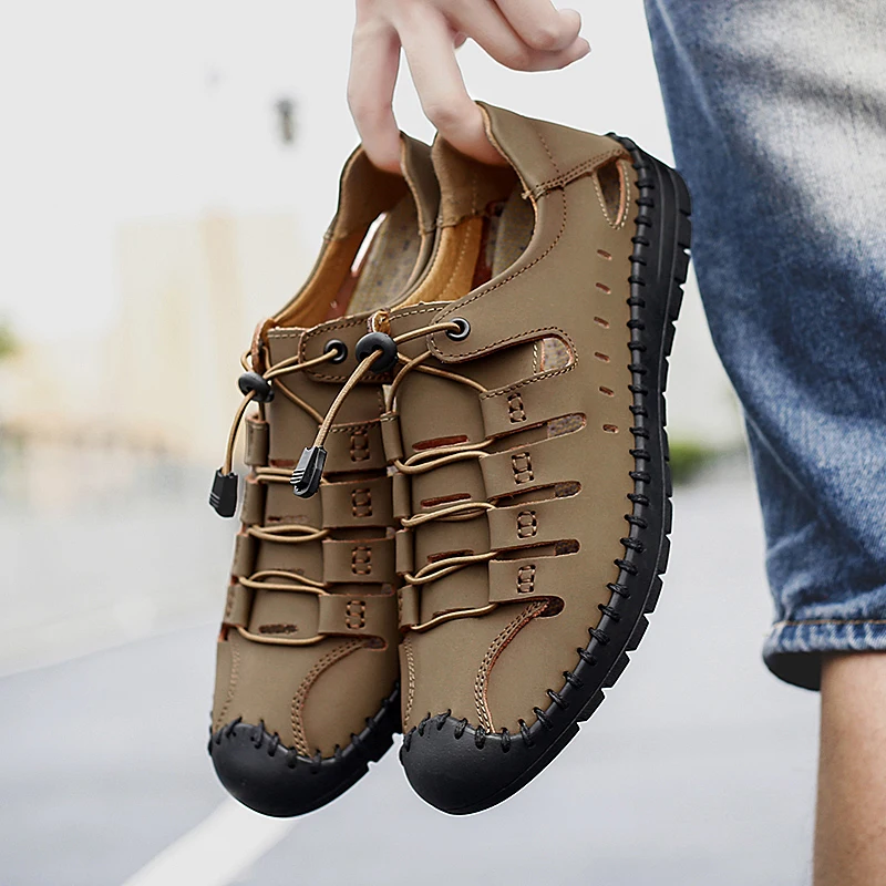 Hand Stitching Shoes Men Fashion Flats 