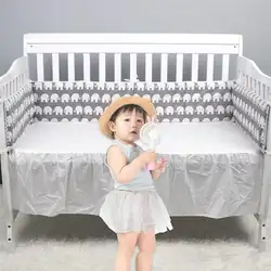 Kidlove детская кроватка бампер серый съемный бампер из хлопка детское безопасное ограждение линия защита для кроватки