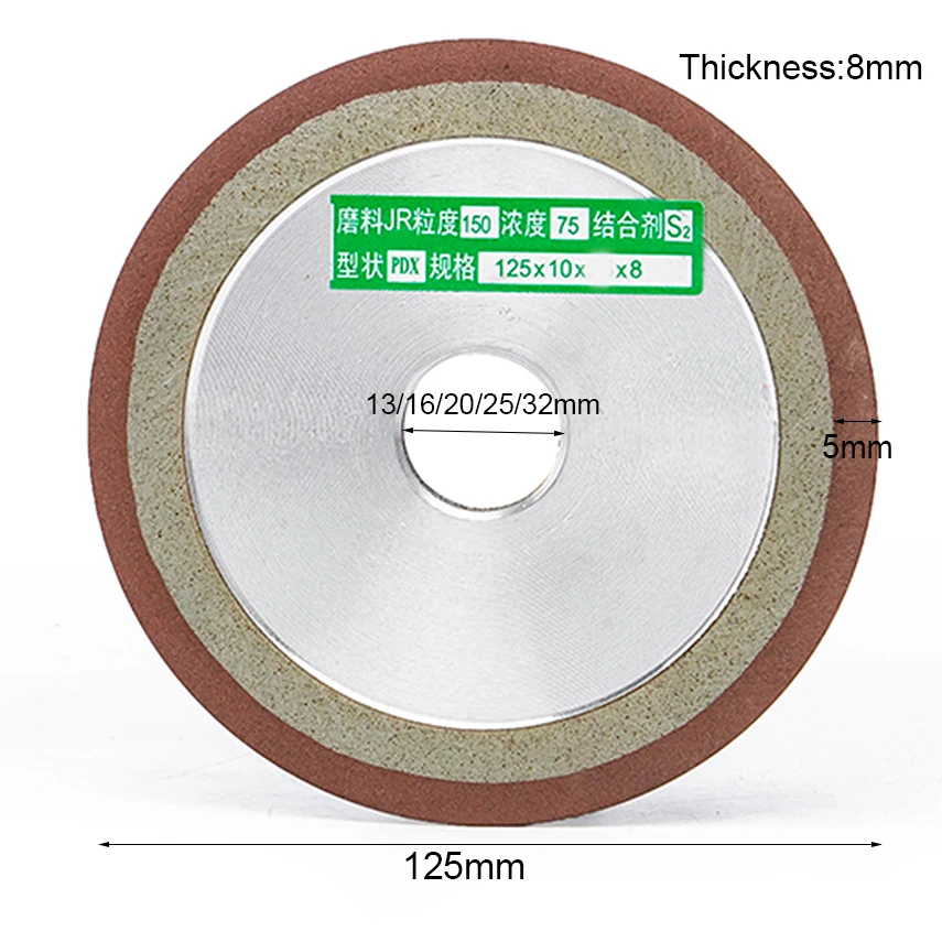 75/80/100/125/150mm 150Grit Damond Grinding Wheel Cutting Disc Resin Bond Grinder Steel Milling Cutter Sharpener 1Pc