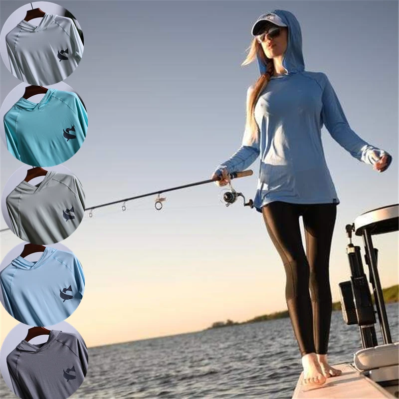 Women's Fishing Shirts Hooded Performance Shirt Fishing Shirt