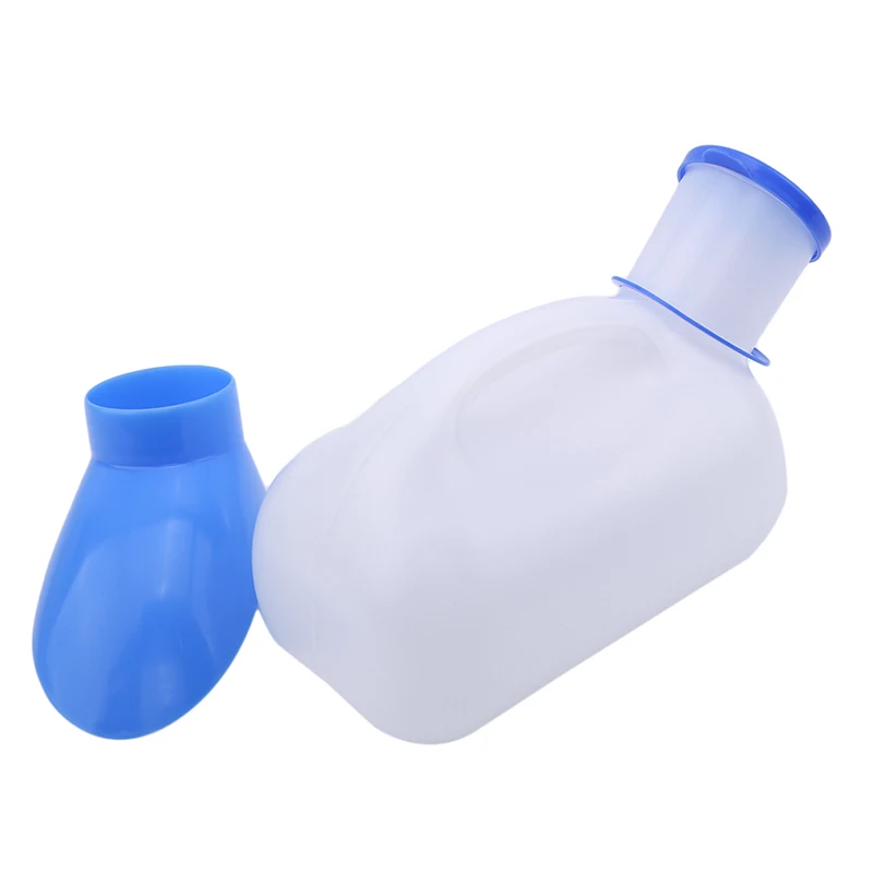 1L Portable Urinal Bottle for Male Lady Car Travel Camping Toilet Loo White/Blue