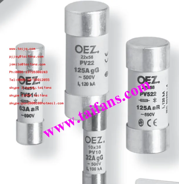 O-E-Z предохранитель 690V 440VDC P52U06 AR класса 100A 125A 160A 200A 250A 315A 350A 400A 450A 500A 550A 630A