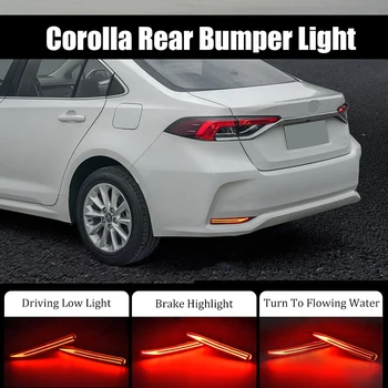 

2 PC Car LED Rear Bumper Reflector Brake Lights Lamp For Toyota New Corolla 19-20 Tail Light Brake Lamp