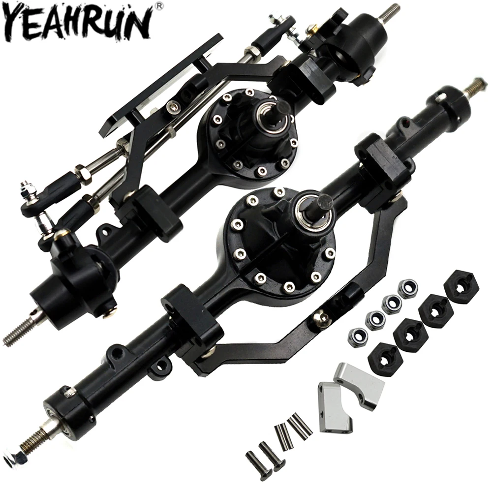 

YEAHRUN RC Car Front & Rear Axle ARB Edition Alloy Metal Straight Complete Axle for 1/10 D90 RC Rock Crawler Car Upgrade Parts