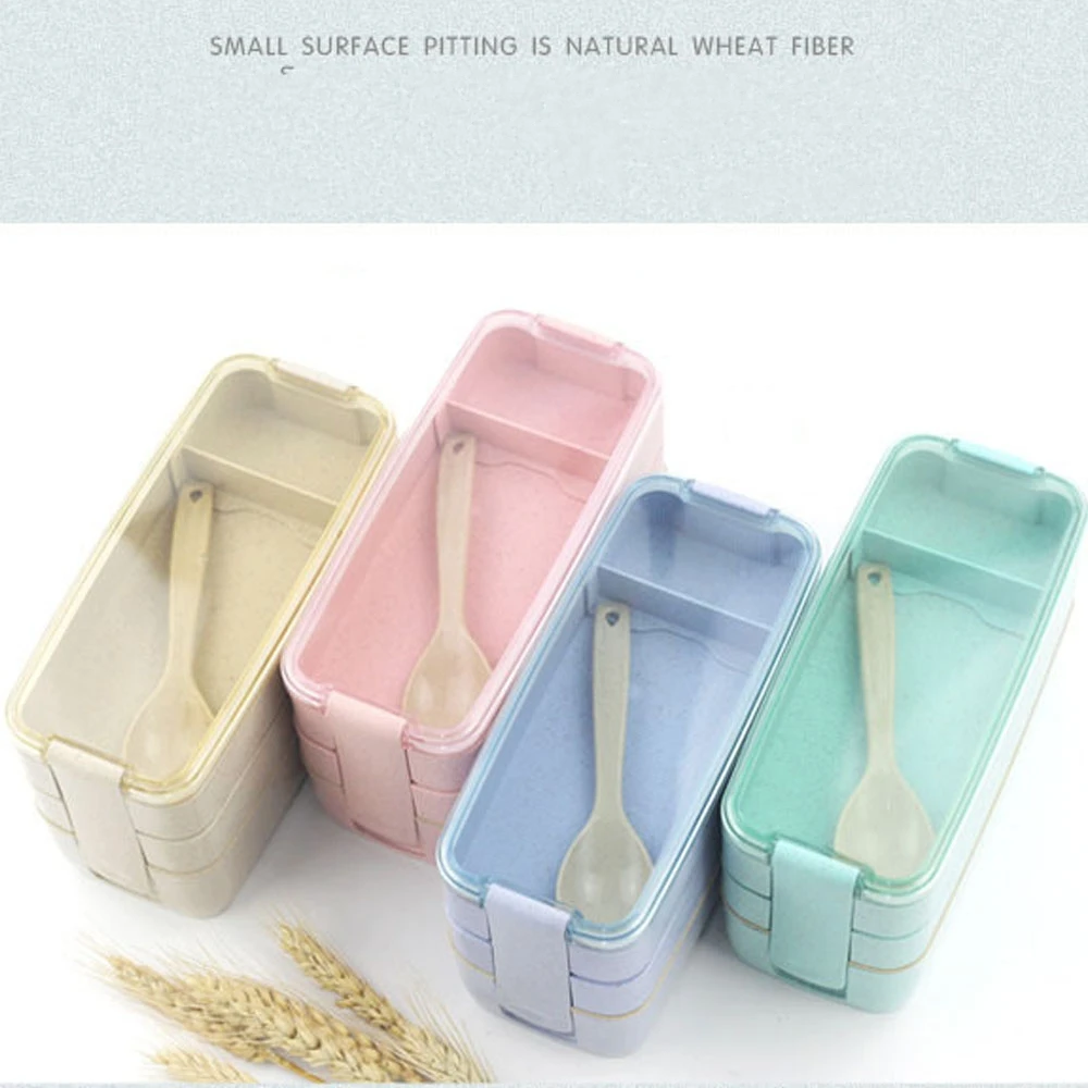 3 Layers Lunch Box Healthy Material Wheat Straw Bento Boxes Microwave Dinnerware Food Storage Container 900ml Student Lunchbox 3 Layers Lunch Box Healthy Material Wheat Straw Bento Boxes Microwave Dinnerware Food Storage Container 900ml Student Lunchbox