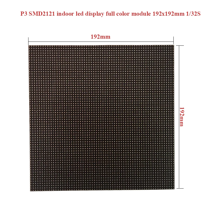 P3 LED module indoor LED display screen 192*192mm 64*64pixels 1/32 Scan Indoor SMD2121 3in1 RGB full color panel