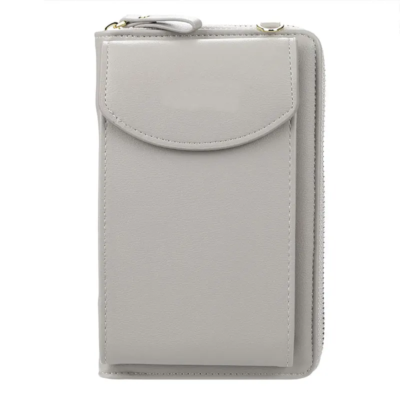 Женский кошелек, сплошной цвет, маленькая сумка-мессенджер, многофункциональный, для мобильного телефона, длинный клатч, кошелек, женский - Цвет: H