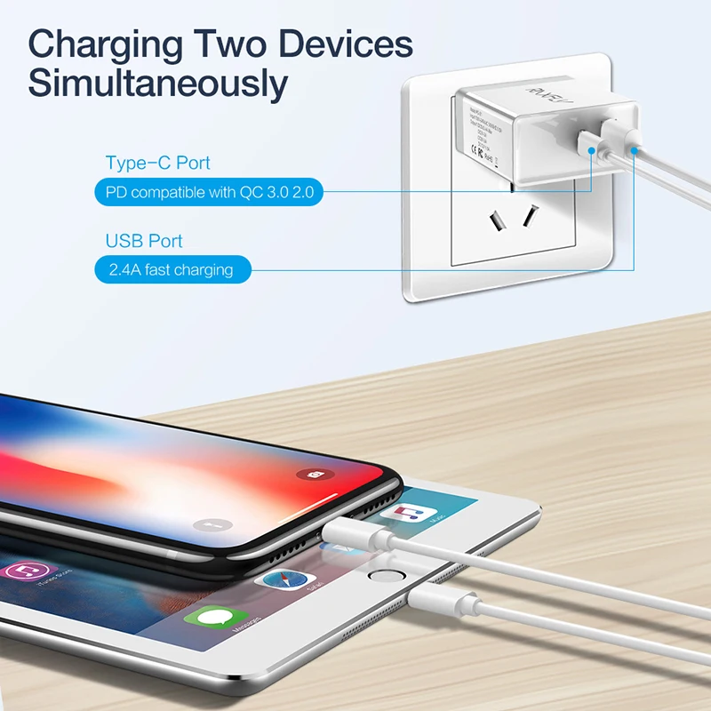 RAXFLY 18 Вт USB зарядное устройство Quick Charge 4,0 PD 3,0 быстрое зарядное устройство адаптер с европейской вилкой супер зарядное устройство для iPhone 11 X XR XS 8 Xiaomi Mi 9