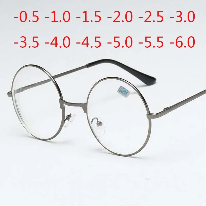 Okrągłe okulary Retro kobieta mężczyzna krótkowzroczność metalowa Ramka 3 Okrągłe okulary Retro kobieta mężczyzna krótkowzroczność metalowa Ramka 1
