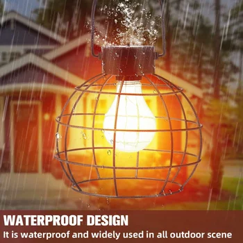 

waterproof Garden Lights Solar Powered Hanging Copper LED Lantern Firefly Lights Metal Cage Outdoor