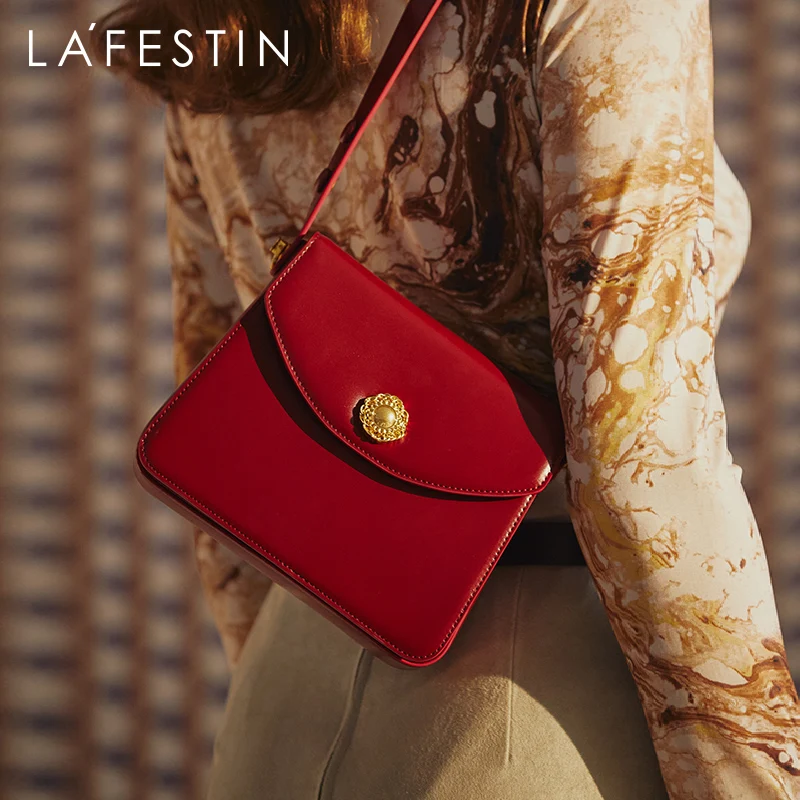 LA FESTIN Designer original trendy fashion one shoulder underarm bag simple small bag female messenger portable small square bag