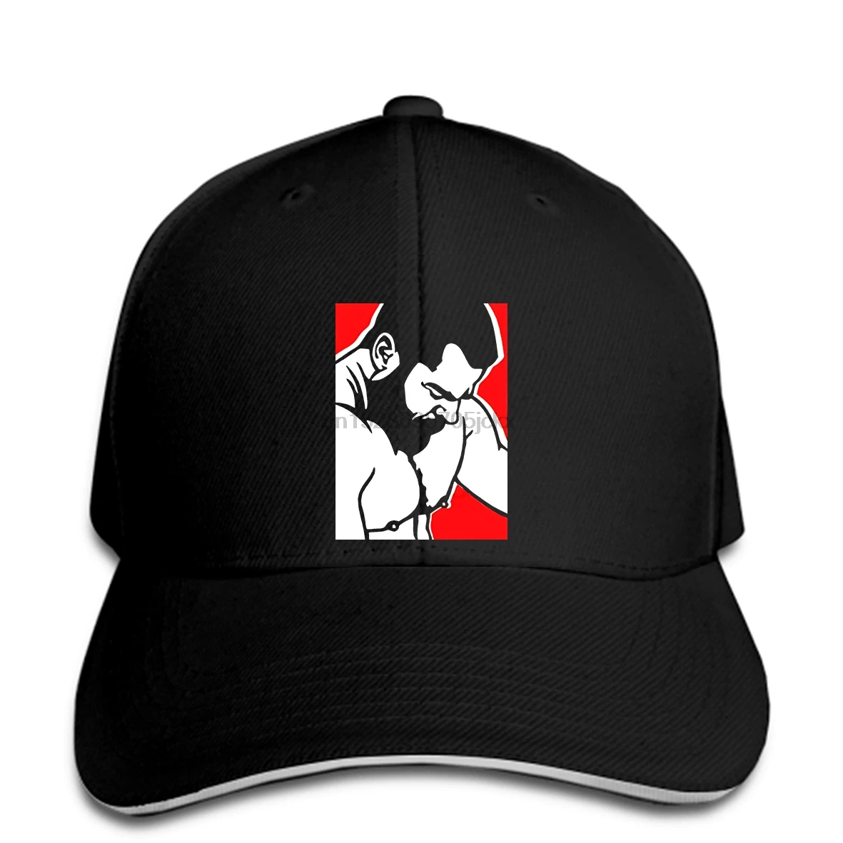 Бейсболка ручной работы с шелкографическим принтом из серии My Original Graphic Illustrations Gay Bear Pride(1) черная шляпа