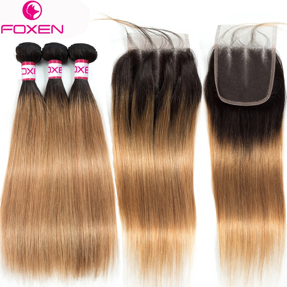 Foxen-Ombre-1B-27-Bundles-With-Closure-Colored-Blonde-3-Bundles-With-Closure-Peruvian-Straight-Human (1)