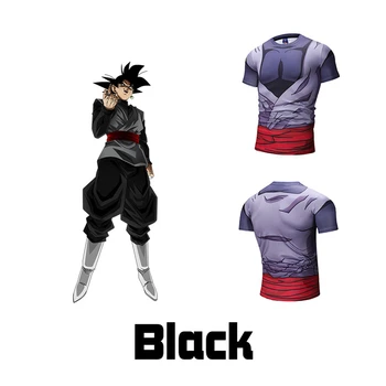 

Summer new anime Goku Black 3D printing T-shirt short-sleeved youth fashion cosplay costume Cosplay anime costume Anime
