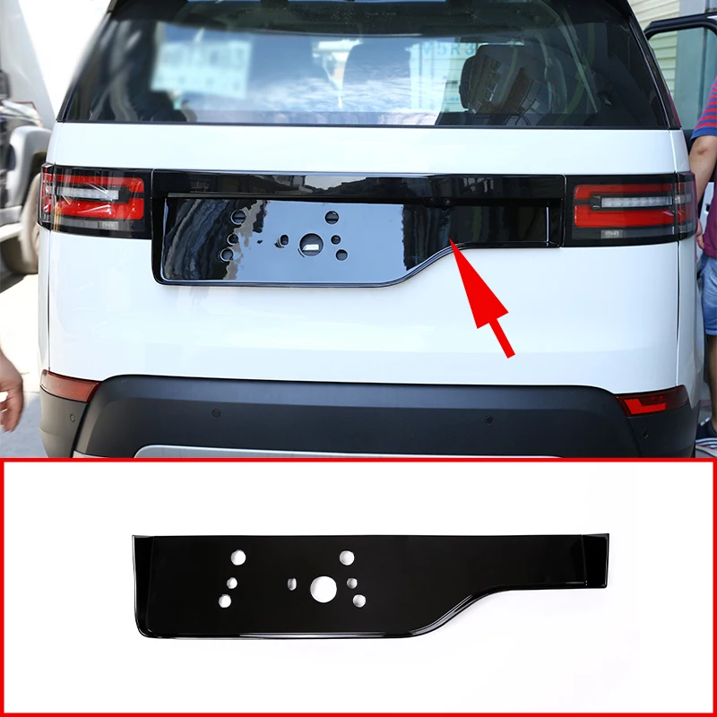 Car-Styling Rear Tail Gate License Decoration Trim Glossy Black ABS For Land Rover Discovery 5 LR5 L462 2017-20 Car Accessories
