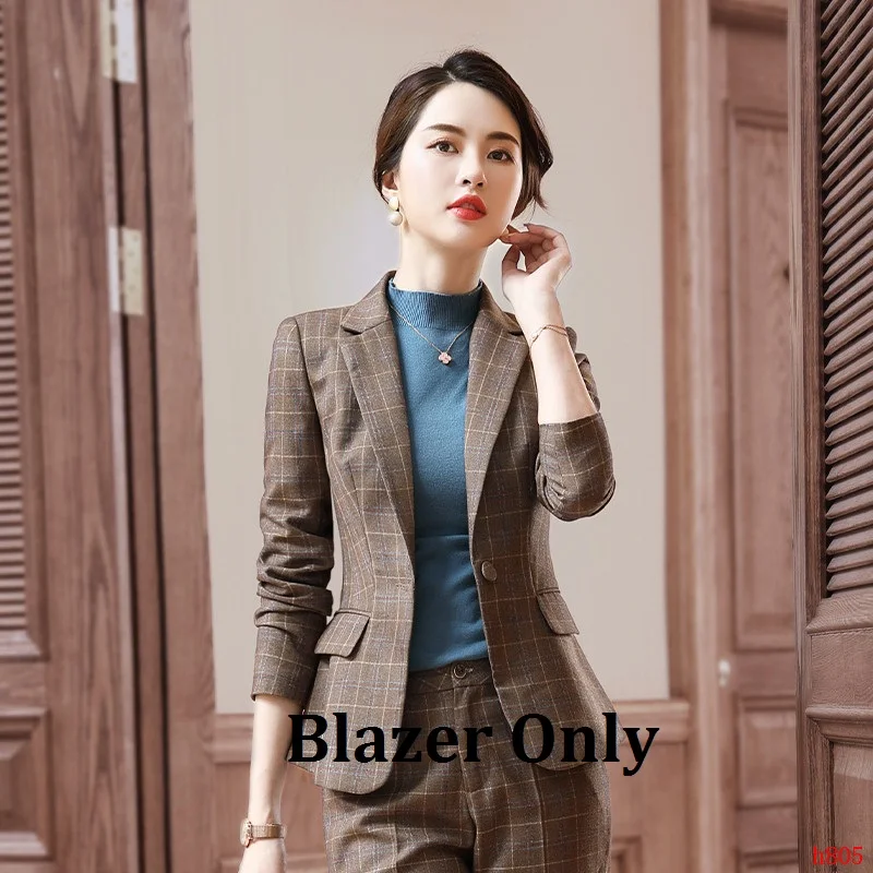 Blazer Only Стиль блейзеры Wmen деловые костюмы формальные офисные костюмы рабочая одежда брюки и куртки наборы - Цвет: Blazer Only