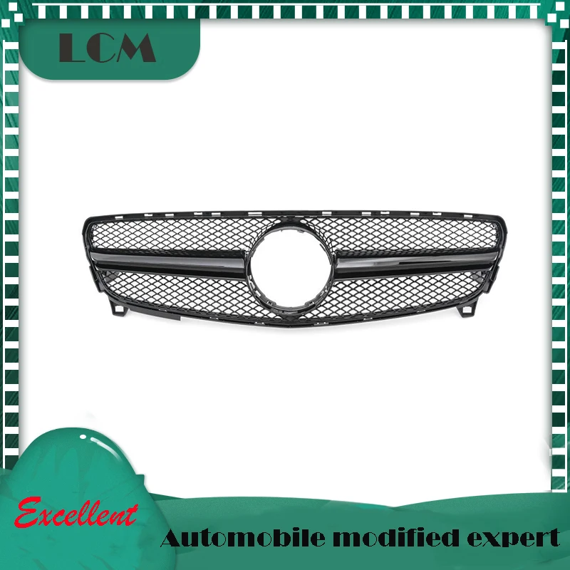 

For Mercedes Benz A-Class W176 A160 A180 A200 A250 A45 Grill 2016-2018 For AMG Look Front Bumper Racing Grille