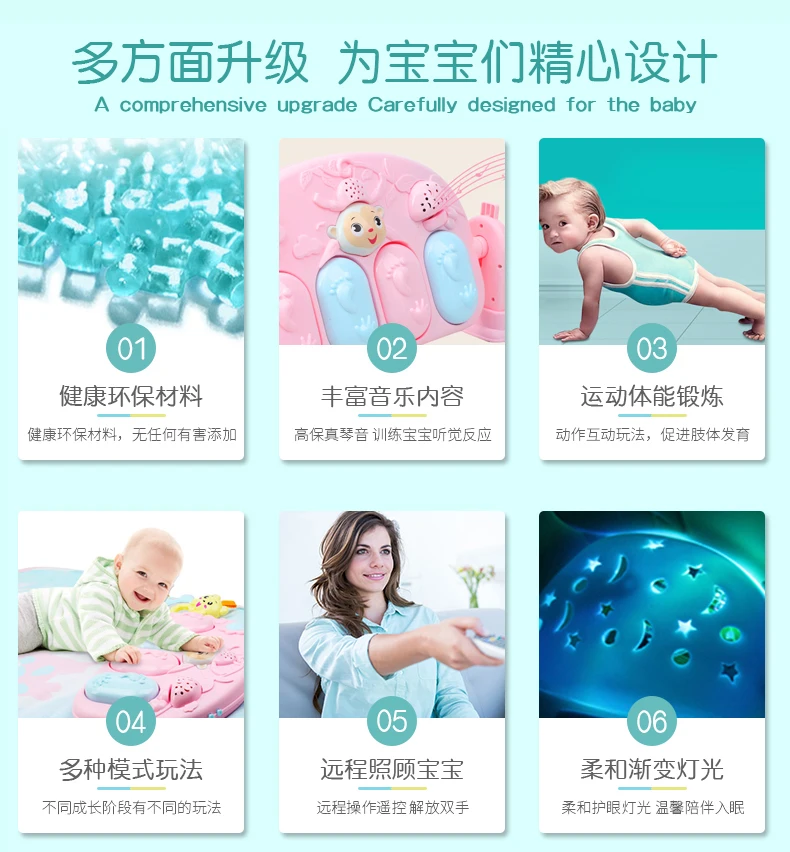 Фортепиано образовательная стойка для фитнеса с педалью для детей 0-3-6-12 месяцев новая детская музыкальная игрушка