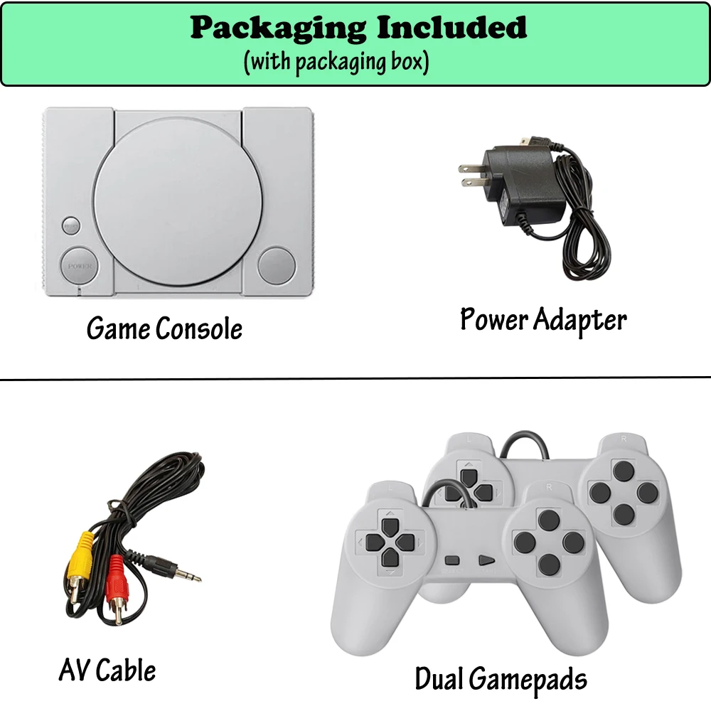 Обрабатываемая игровая консоль, мини портативный плеер для FC для PS1 620, двойные геймпады, классический ретро 8 бит ТВ игровой контроллер