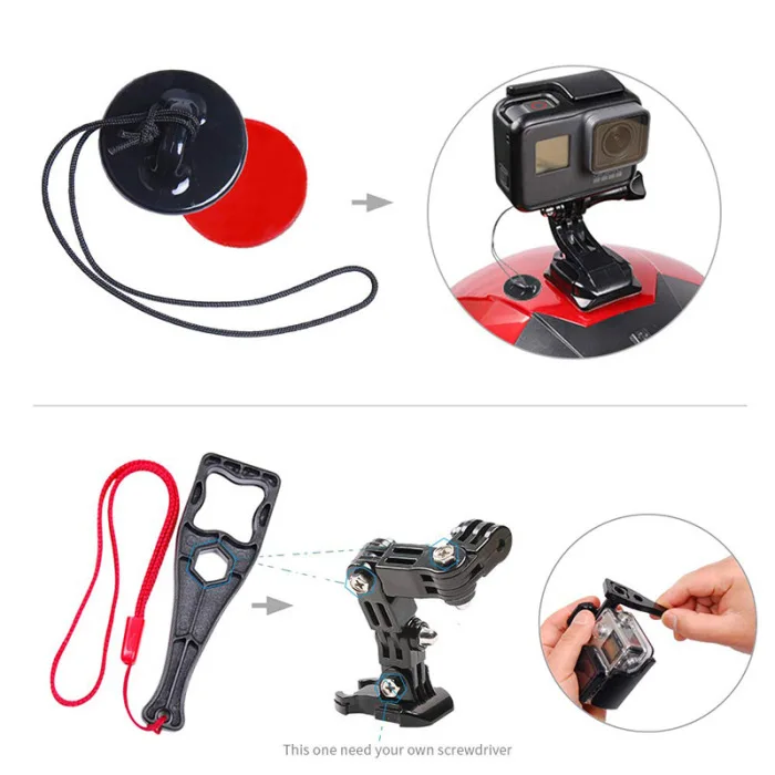 Мотоциклетный шлем кронштейн с рюкзаком Клип Комплект для GoPro Hero OUJ99
