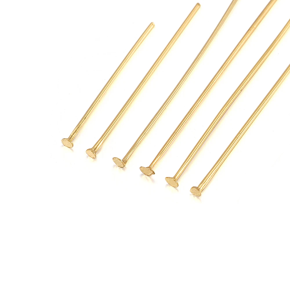 50-100 teile/los 15-70 MM Edelstahl Flache Kugel Auge Kopf Pins Gold Silber Überzogene Für DIY schmuck Machen Zubehör – Detail 12