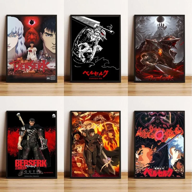 Японское аниме плакат Kentaro Miura Berserk и печатная настенная Картина на холсте