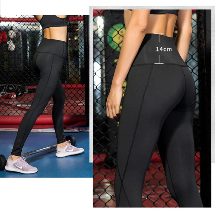 Горячее предложение женские Ультра с высокой талией для йоги брюки с карманами для фитнеса для бега для тренировок эластичные быстросохнущие колготки спортивные брюки
