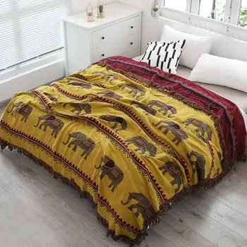 

Fyjafon Blanket Cotton Summer Quilt Machine Washable Sofa Cover Bedspread Soft 150*200/200*230 Breathability Throw Blanket