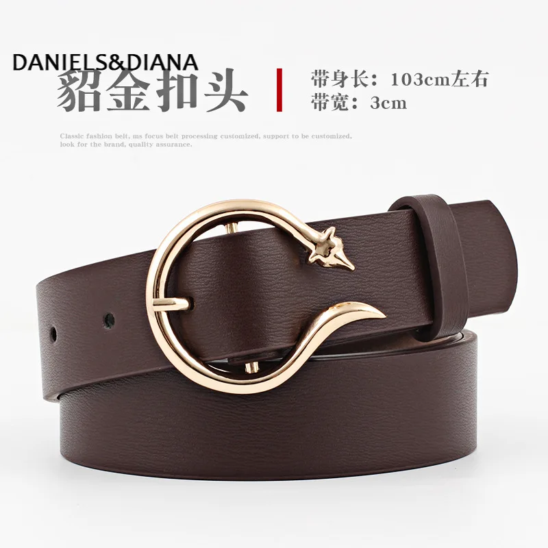 

New Alphabetic Gold Buckle Belt for Men and Women Couples Waistband I-shaped Costume Accessories Waistband C Belt Luxury Belt
