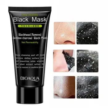 

1pcs Bamboo Charcoal New Suction Face Deep Cleansing Black Mud Mask Blackhead Remover Peel-Off Mask Pull Out Blackheads TSLM2