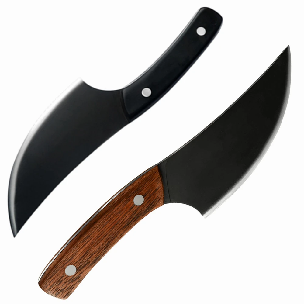 

XYj 5,5 дюймовый нож из нержавеющей стали, черный Кливер, нож для нарезки мяса, кухонный инструмент, деревянная ручка, нож для отрезки рыбы