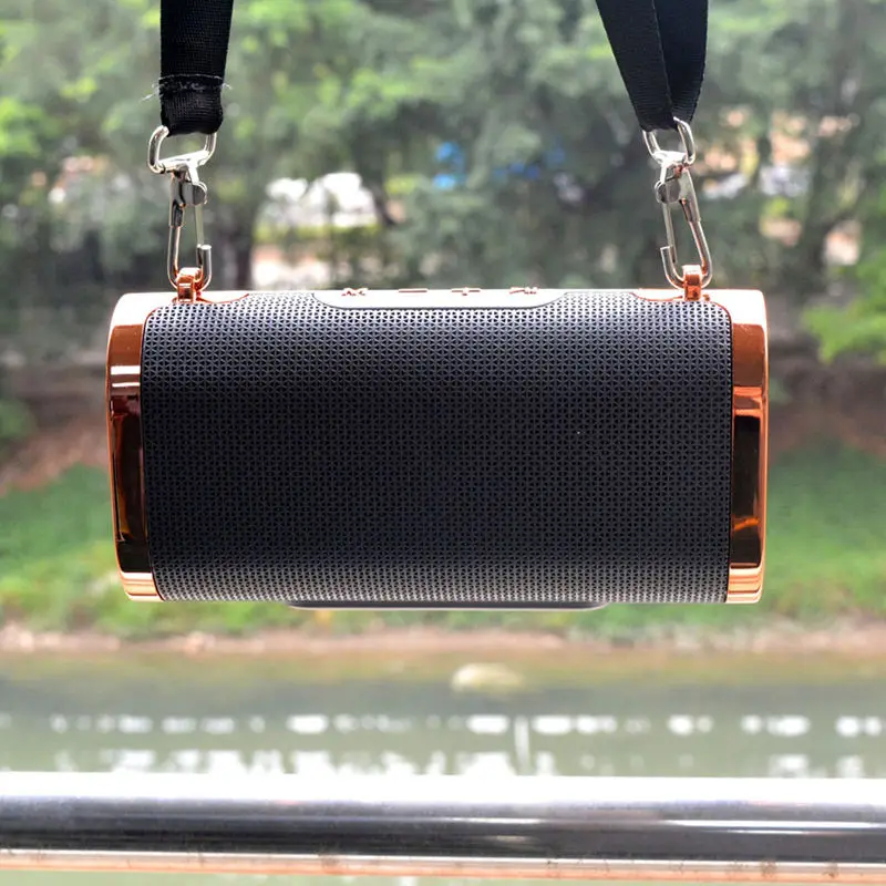 Продвижение- горячий стиль плечевой ремень Bluetooth динамик двойной динамик Двойная диафрагма Открытый Мини Портативная колонка с сабвуфером