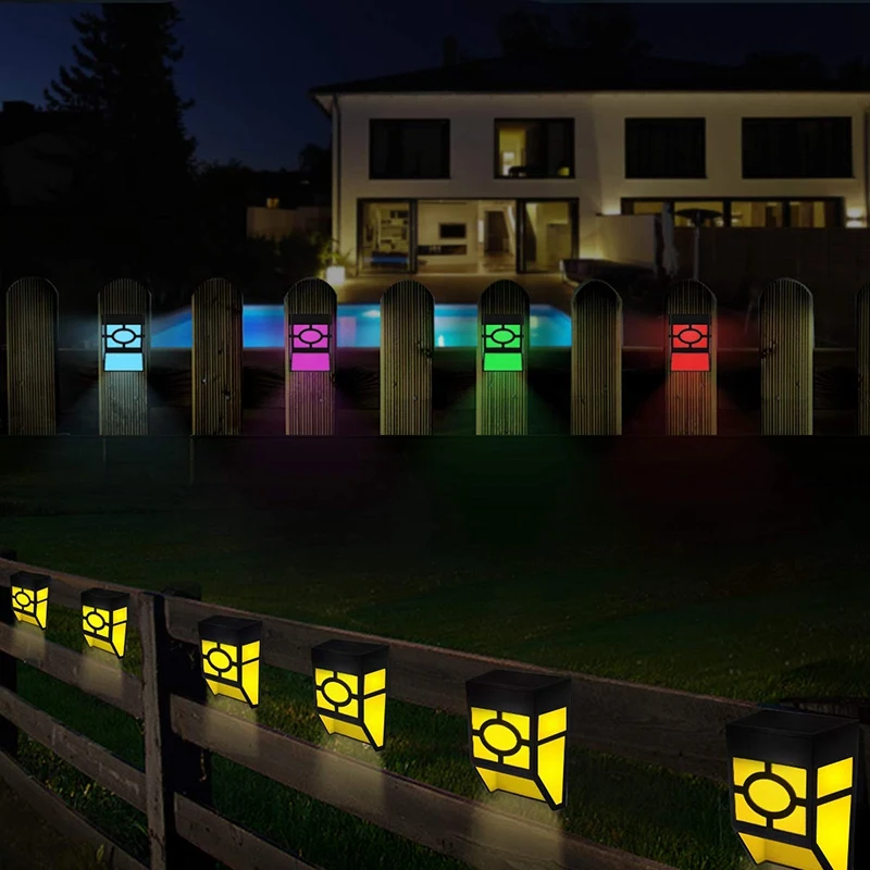 

Solar Fence Lights,Outdoor Waterproof Solar LED Wall Lights for Deck, Fence,Landscape, Steps, Stairs, Patio, Yard, Garden,Warm L