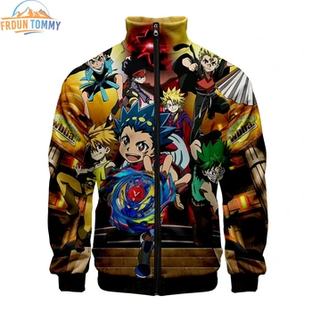 

Beyblade Burst Evolution 3D Printing Women and men Casual Clothes 2019 Hot Sale Slim warm and comfatable Spring zipper collar