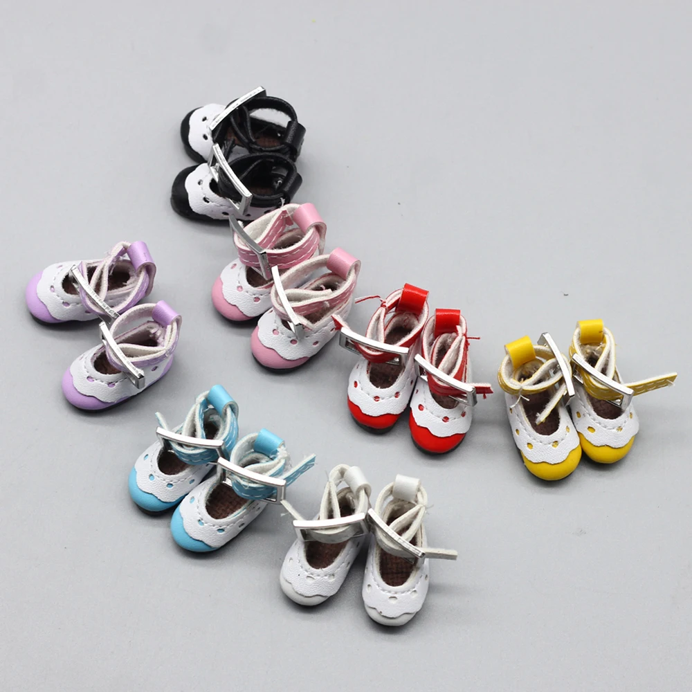 BJD Lace Shoes for Blythes Dolls 1/12 Suitable for OB11 AZ Licca Pullip Doll 2.8*1.3cm