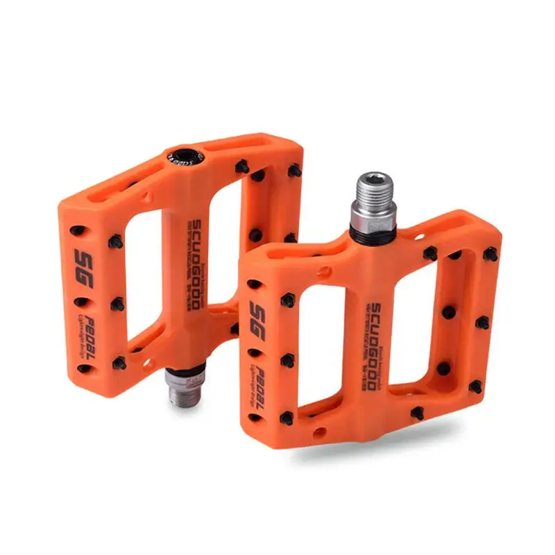 Mountain Bike Pedal MTB Pedals Bicycle Flat Pedals Nylon Fiber MTB Cycling Anti-skid Foot Pedal Sports Accessories