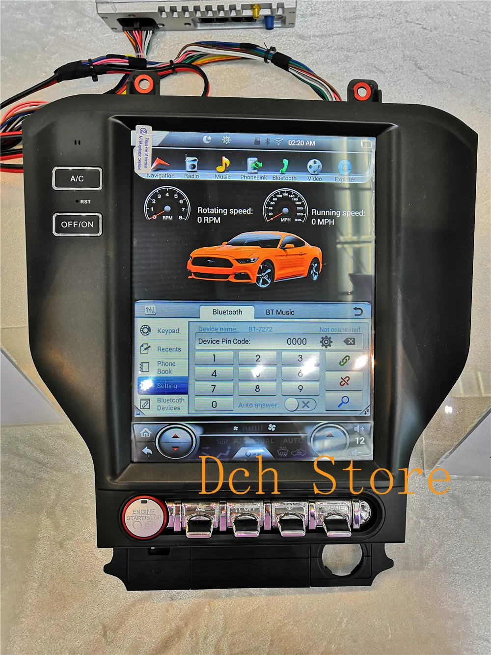 10,4 'вертикальный автомобильный сенсорный экран в стиле Tesla стиль Android 8,1 Автомобильная dvd-навигационная система плеер для Ford Mustang- PX6 CARPLAY радио 4G ram