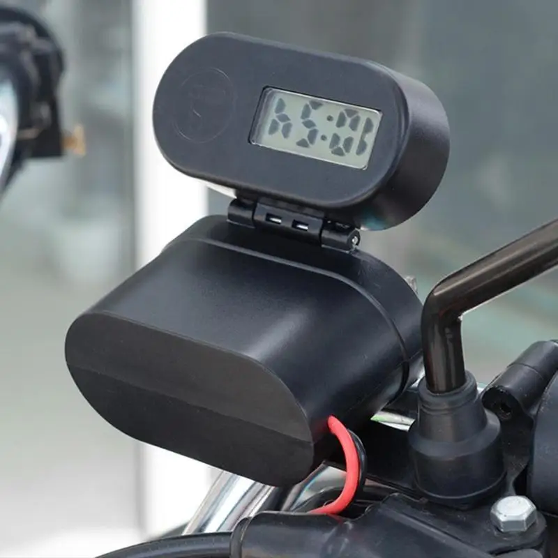 

Motorcycle Auto Car Charger 12V-24V LED Voltmeter Waterproof Dual USB Charger Adapter Cigarette lighter